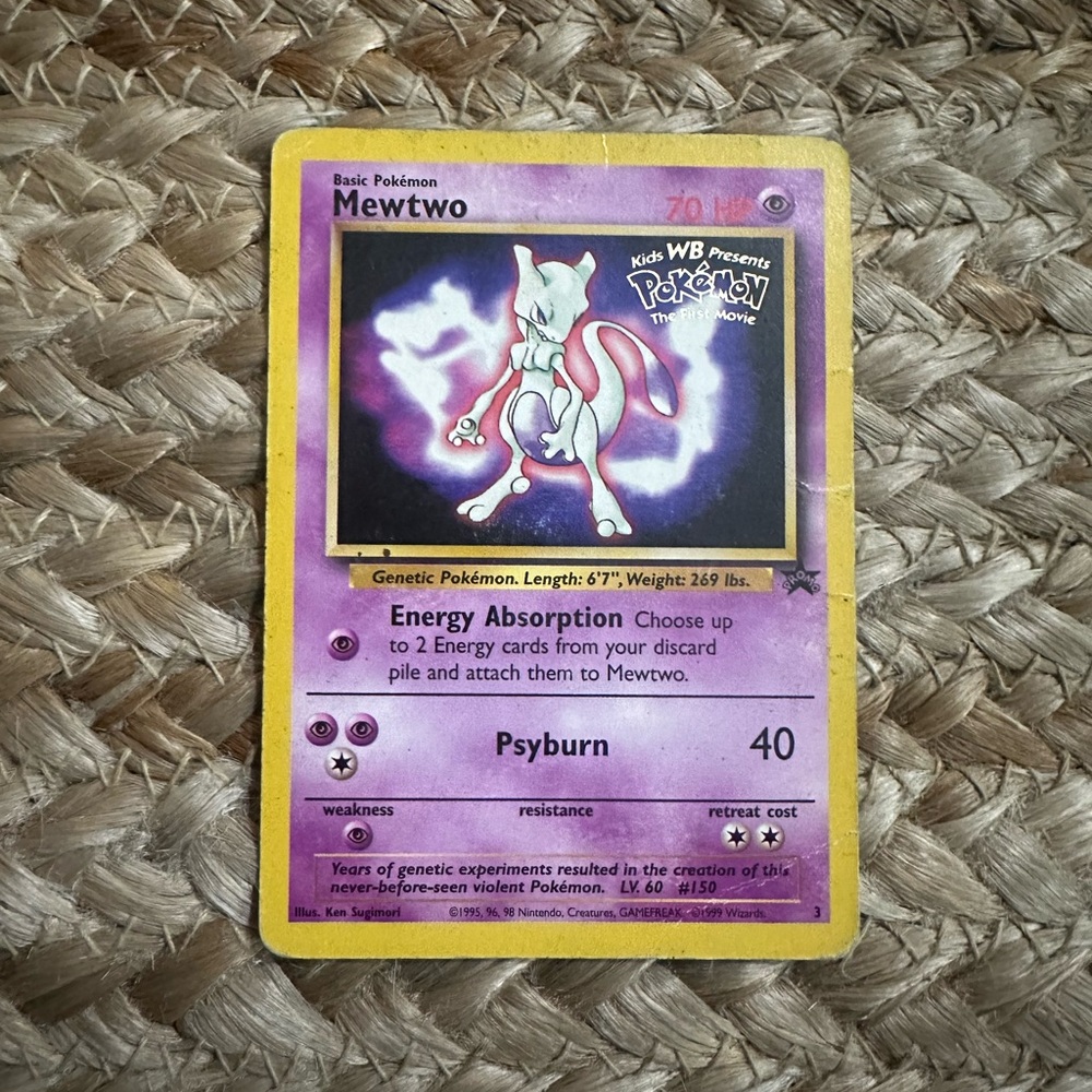Rare Pokemon Card: Black Star Mewtwo